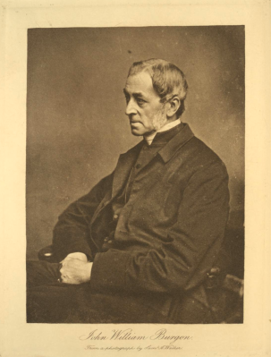 Photograph of John William Burgon from: Goulburn 1892 John William Burgon late Dean of Chichester: A Biography with extracts from his letters and early journals, Vol. 1 (John Murray: London).